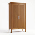 Armoire en bois de chêne clair avec portes à lamelles 100 x 60 x 180 cm
