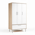 Armoire en bois et plastique blanc dimensions 180 x 80 x 40 cm avec tiroir