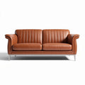 Canapé en cuir marron 180 x 85 x 75cm pour salons modernes